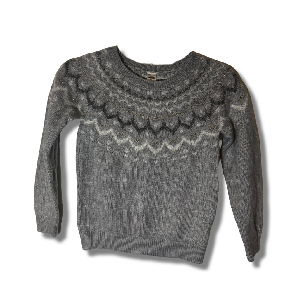 OshKosh B'gosh Charcoal and Cream Knit Sweater